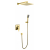 Zestaw prysznicowy podtynkowy z deszczownicą i prysznicem  MONACO  MON-ZKP.150 kolor ZŁOTY