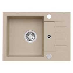 AMARO 30 Zlewozmywak granital kolor beż 55, z syfonem POP-UP