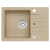FOXTROT 30 Zlewozmywak granital kolor beżowy, z syfonem POP-UP