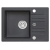 FOXTROT 30 Zlewozmywak granital kolor czarny , z syfonem POP-UP