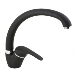 Foxtrot 40 zlewozmywak granitowy czarny + bateria Diana eco