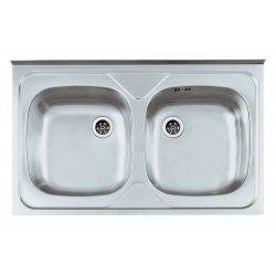 PRIMAL 40 zlewozmywak nakładany satyna z syfonem