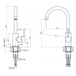 ESTERA bateria kuchenna czarna