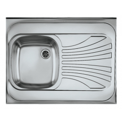 PRIMAL 10 lewy, zlewozmywak nakładany len z syfonem