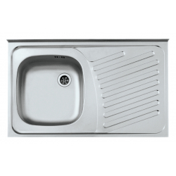 PRIMAL 30 prawy zlewozmywak nakładany satyna z syfonem