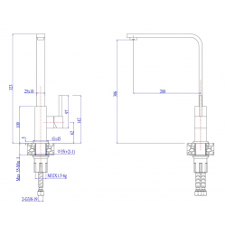 JENNY kol. 91 czarny bateria kuchenna