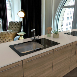 GLASSIX 40 PUSH UP 860x500mm satyna - czarny