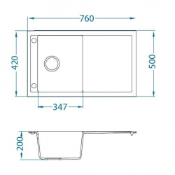 ALVEUS FORMIC 30 zlewozmywak granitowy steel