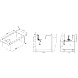 ALVEUS FORMIC 30 zlewozmywak granitowy steel