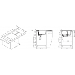 ALVEUS FORMIC 30 zlewozmywak granitowy steel