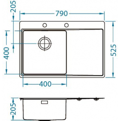 ALVEUS PURE 40 zlewozmywak stalowy lewy