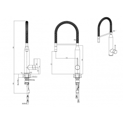 MARYLIN Pull Out SteelQ PVD miedziany