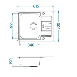 ALVEUS LINE MAXIM 60 zlewozmywak stalowy satynowy