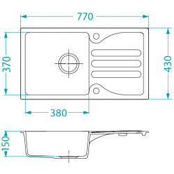 ALVEUS GALAPAGOS zlewozmywak granitowy beżowy