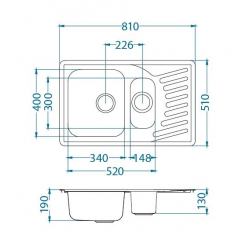 ALVEUS ELEGANT 110 zlewozmywak stalowy satynowy