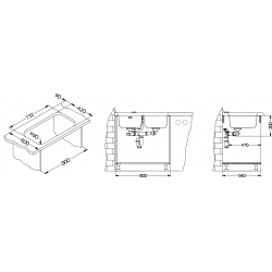 ALVEUS DUO 30 zlewozmywak stalowy satynowy podwieszany