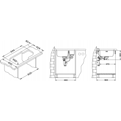 ALVEUS DUO 70 zlewozmywak stalowy satynowy podwieszany