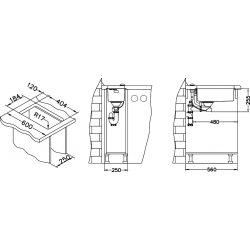 ALVEUS KOMBINO 10 zlewozmywak stalowy antracyt podwieszany