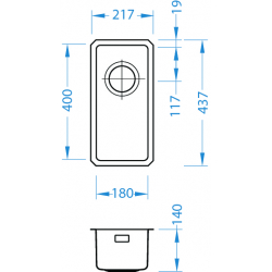 ALVEUS KOMBINO 10 zlewozmywak stalowy miedziany podwieszany