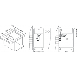 ALVEUS KOMBINO 20 zlewozmywak stalowy satynowy podwieszany