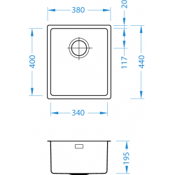 ALVEUS KOMBINO 20 zlewozmywak stalowy satynowy podwieszany