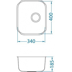 ALVEUS VARIANT 40 zlewozmywak stalowy satynowy podwieszany