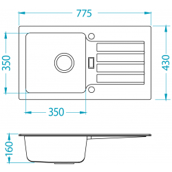 ALVEUS NIAGARA 30 zlewozmywak granitowy biały