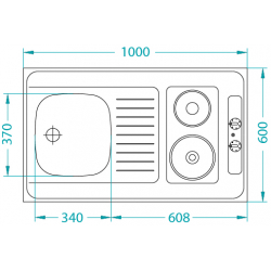ALVEUS COMBI ELECTRA 100 zlewozmywak z wbudowaną kuchenką
