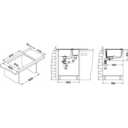 ALVEUS KARAT 20 zlewozmywak szklany biały prawy
