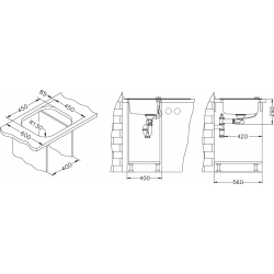 ALVEUS WAVE 10 zlewozmywak szklany biały odwracalny