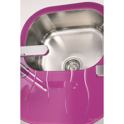 ALVEUS WAVE 10 zlewozmywak szklany biały odwracalny