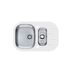 ALVEUS WAVE 30 zlewozmywak szklany biały odwracalny