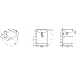 ALVEUS MORE 10 zlewozmywak stalowy len