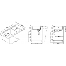 ALVEUS ROCK 130 zlewozmywak granitowy chocolate