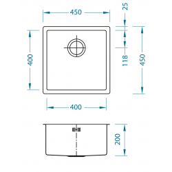 ALVEUSQUADRIX 30 zlewozmywak stalowy MONARCH brąz