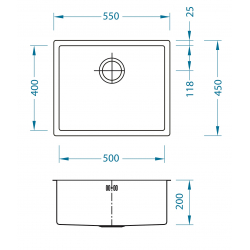 ALVEUS QUADRIX 50 zlewozmywak stalowy MONARCH złoto