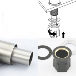 NAOMI stalowa bateria kuchenna czarny połysk