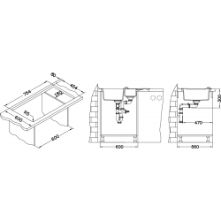 ALVEUS ROCK 70 zlewozmywak granitowy biały