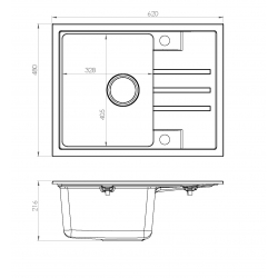 ALVEUS Zlewozmywak granitowy INTERMEZZO 30 beżowy