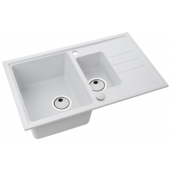 ALVEUS Zlewozmywak granitowy INTERMEZZO 70 biały