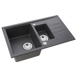ALVEUS Zlewozmywak granitowy INTERMEZZO 70 czarny