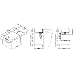 ALVEUS FALCON zlewozmywak granitowy beżowy