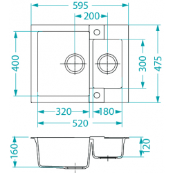 ALVEUS ROCK 80 zlewozmywak granitowy twilight