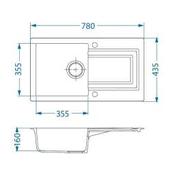 ALVEUS FALCON zlewozmywak granitowy czarny