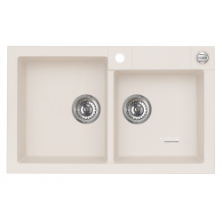 ALVEUS ROCK 90 zlewozmywak granitowy biały