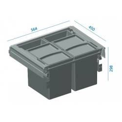 ALVEUS Sortownik Albio 50 (2x1 L + 2x17 L)