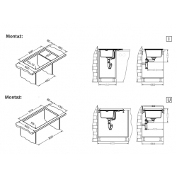 ALVEUS Zlewozmywak granitowy INTERMEZZO 30 czarny