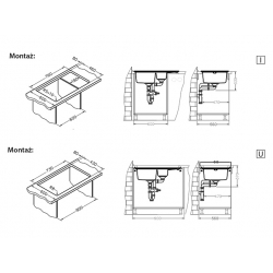 ALVEUS Zlewozmywak granitowy INTERMEZZO 70 biały