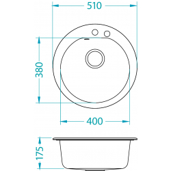 ALVEUS NIAGARA 10 POP-UP zlewozmywak granitowy biały