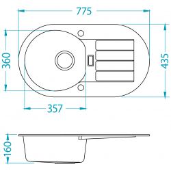 ALVEUS NIAGARA 40 zlewozmywak granitowy biały